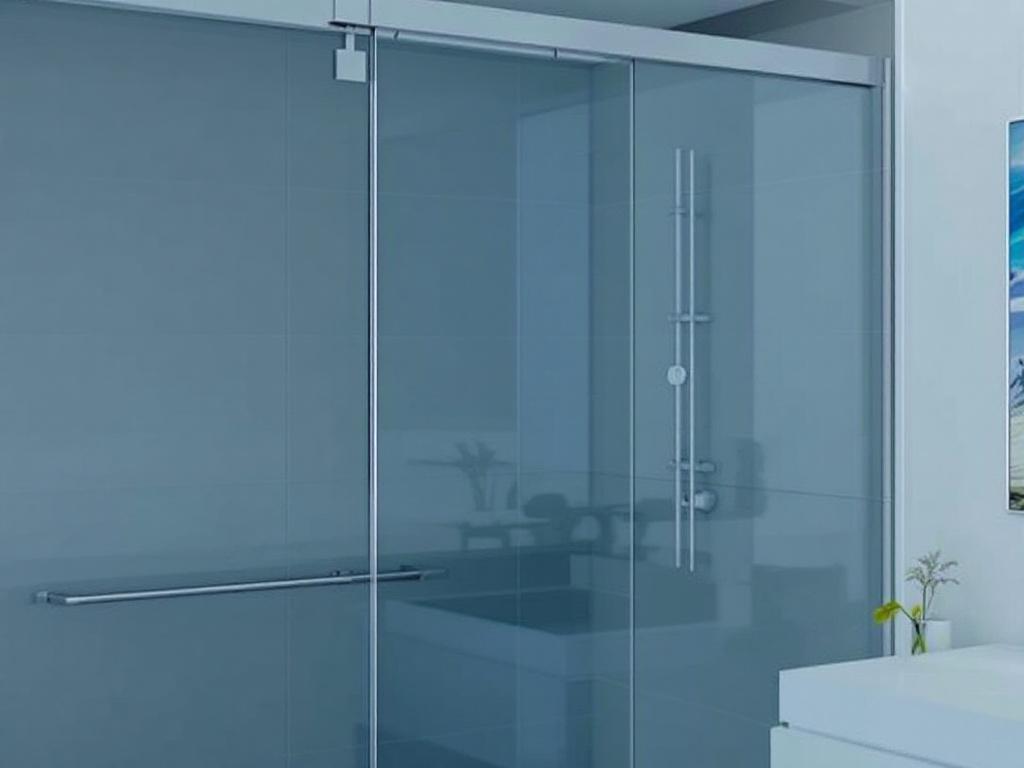 Elegant glass shower door installation in modern Boston home.