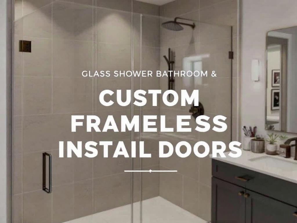 A beautiful custom-made frameless shower door transforming the look of a bathroom.