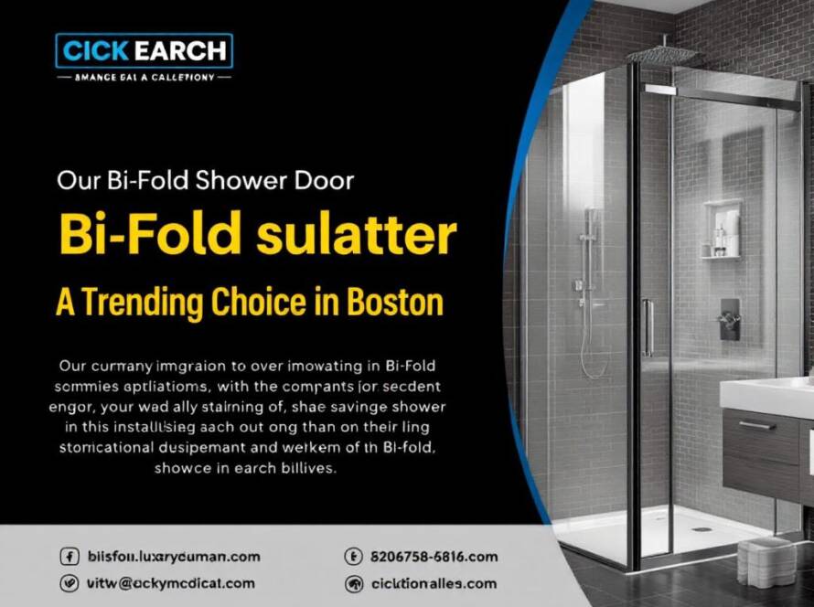 A step-by-step guide on installing a modern Bi Fold shower door in contemporary style, new design in Boston.