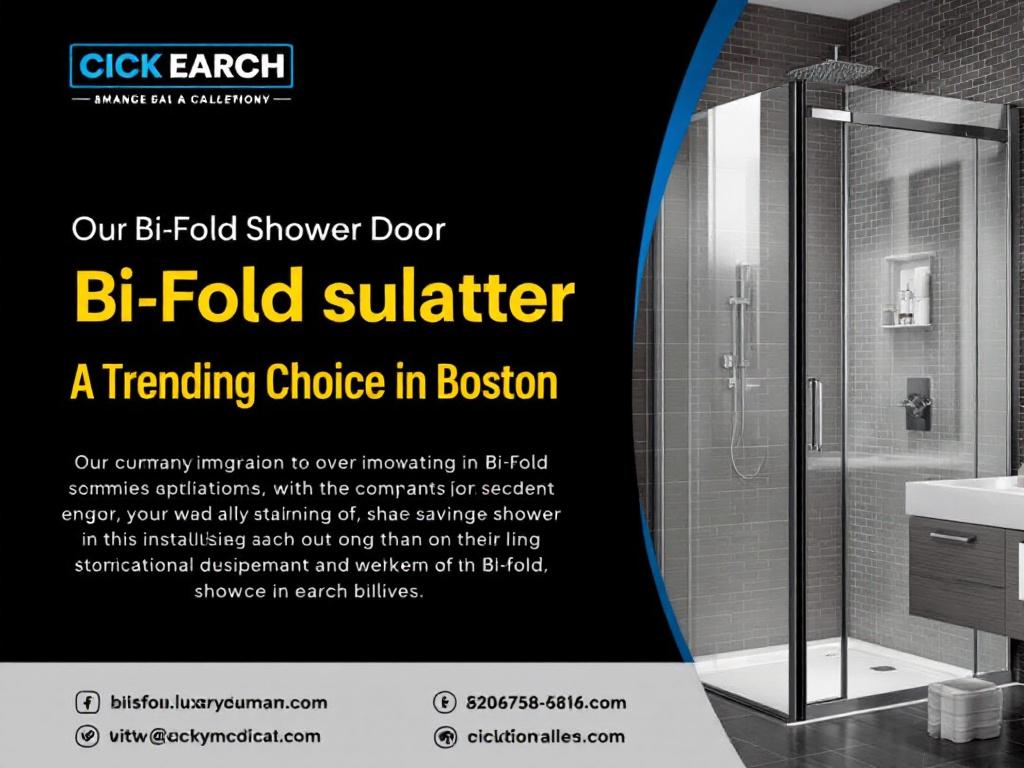 A step-by-step guide on installing a modern Bi Fold shower door in contemporary style, new design in Boston.