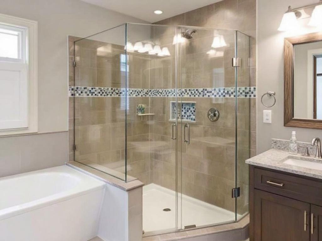 Alt text: Professional shower door installation service showcasing exceptional craftsmanship in Reading, MA.