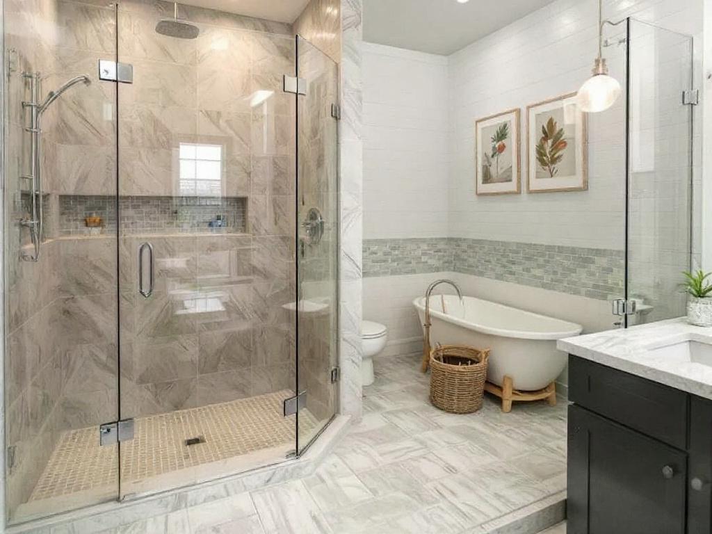 Professional glass shower installers showcasing their modern and contemporary designs in Wellesley, MA.