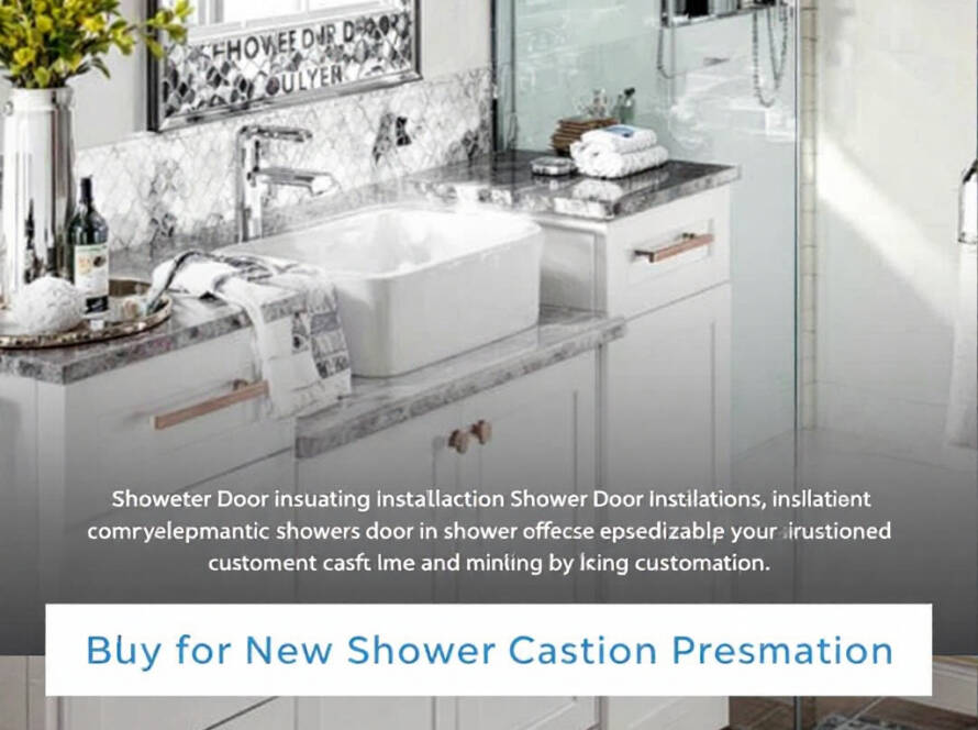Modern, contemporary-styled shower door installed by a master craftsman near Boxborough, MA.