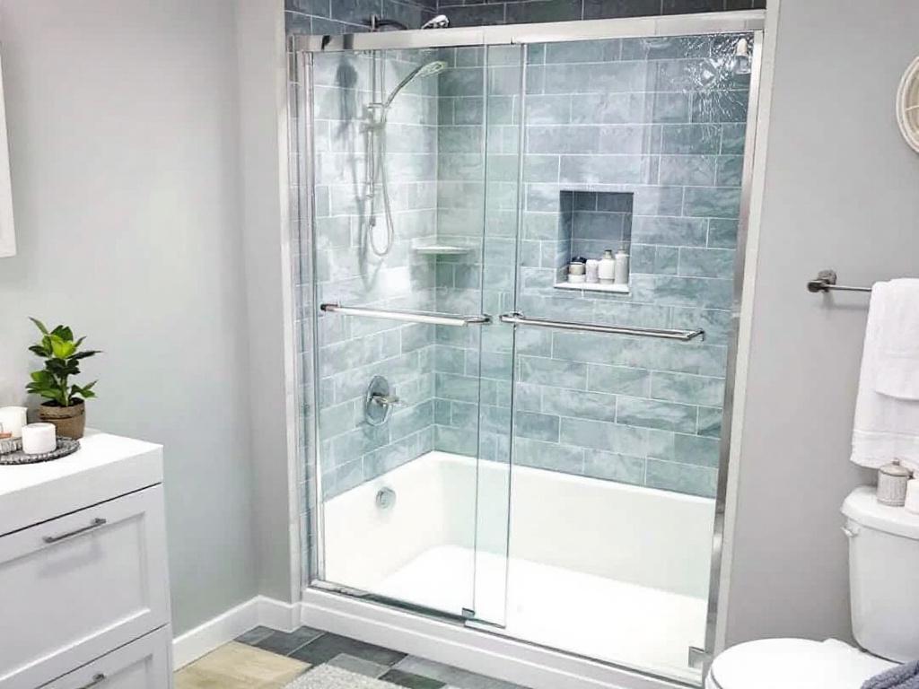 A step-by-step guide for the installation of a pre-purchased shower door in a bathtub shower. 