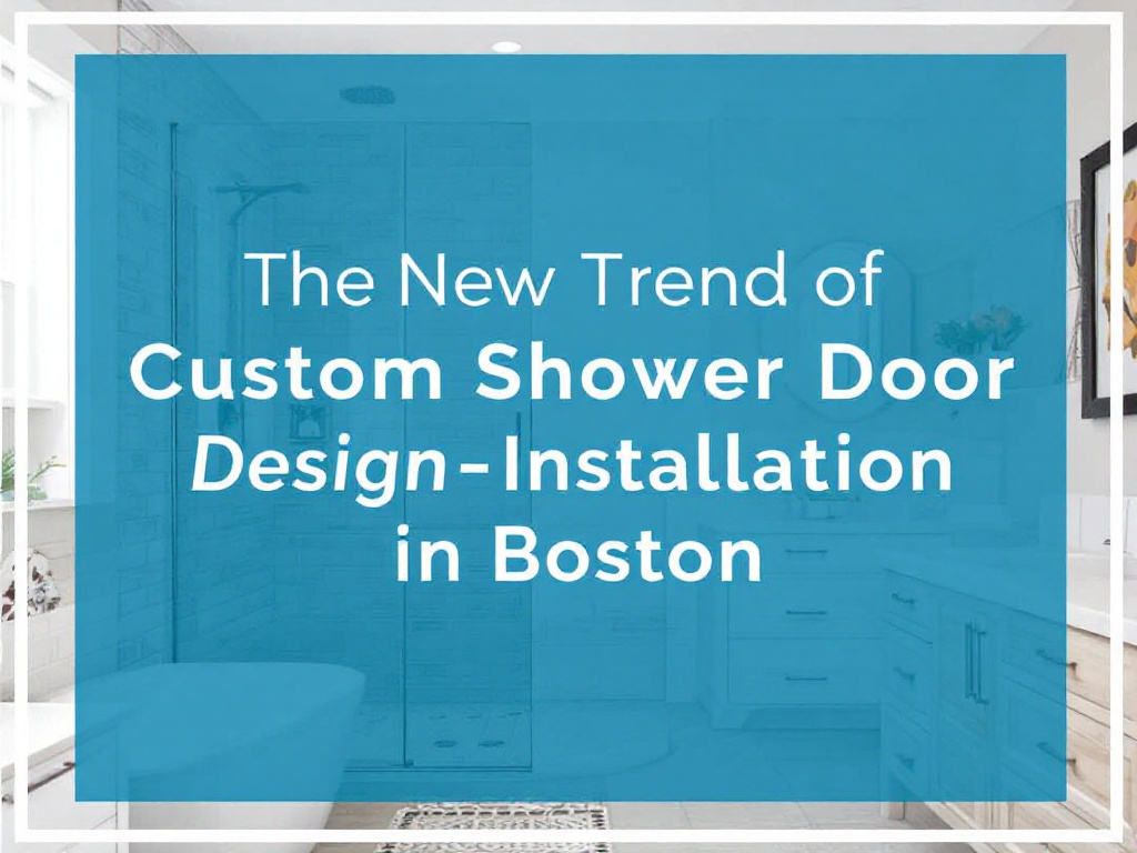 Innovative rollercoaster design application in custom shower door installation in Boston.