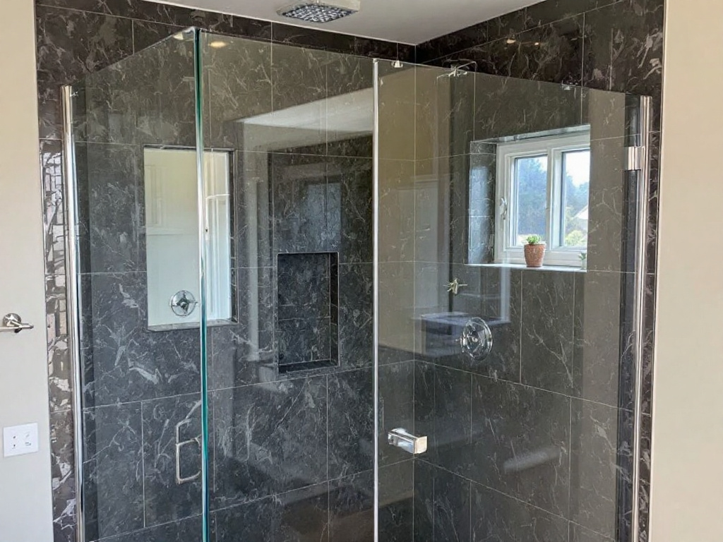 A demonstration of professional shower door installation in Quincy, MA.