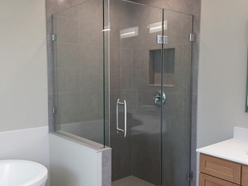Alt text: Professional shower door installers working in Braintree, MA.