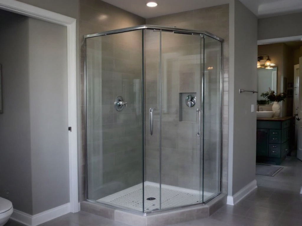 Masterwork installation of an unmatchable shower door in Allston, MA.