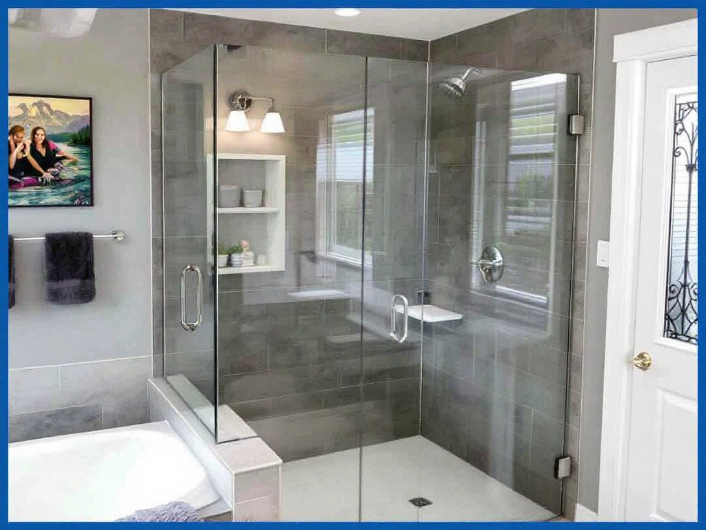 Alt Text: Professional shower door installers in Sharon, MA