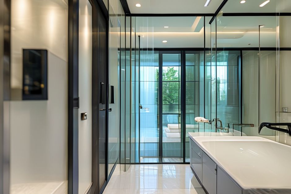 custom shower door design installation in Boston