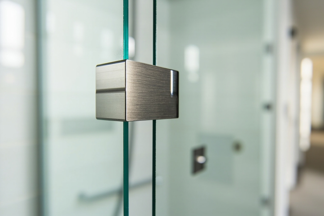 semi frameless shower doors installation in Boston