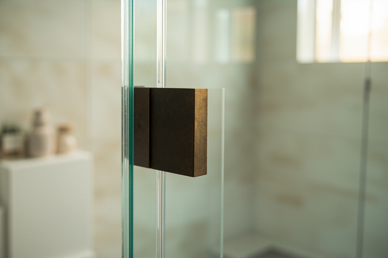 semi frameless shower doors installation in Boston