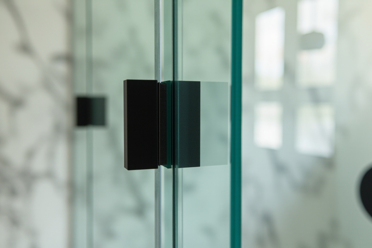 semi frameless shower doors installation in Boston