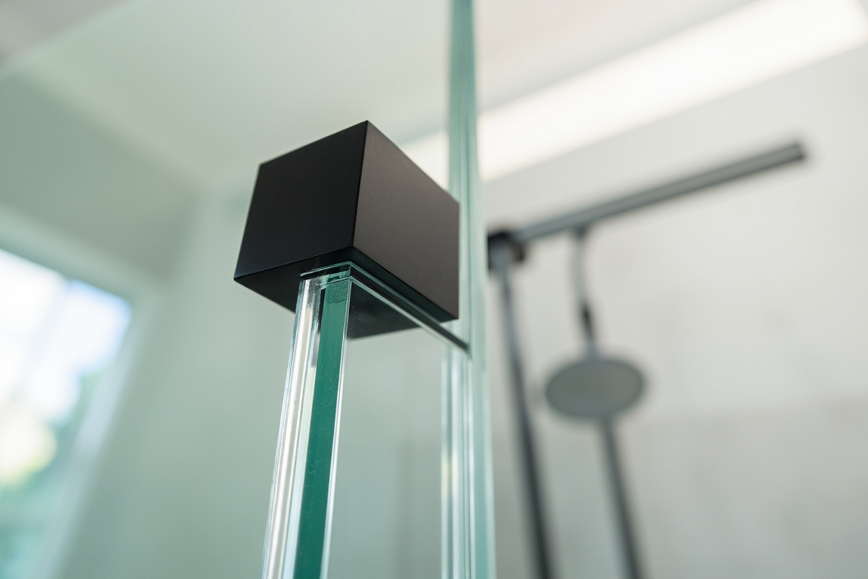 semi frameless shower doors installation in Boston