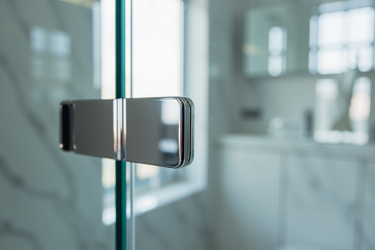 semi frameless shower doors installation in Boston