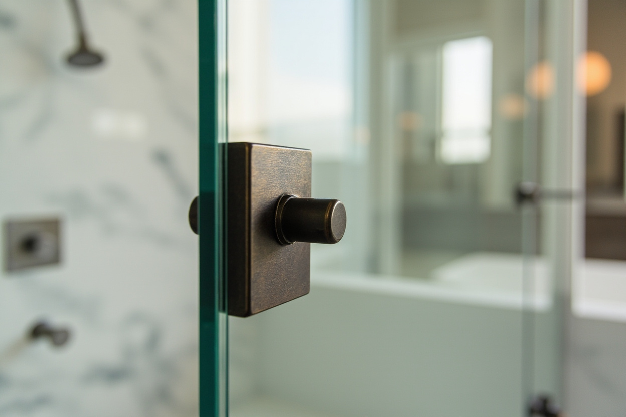 Boston Shower door custom glass installation