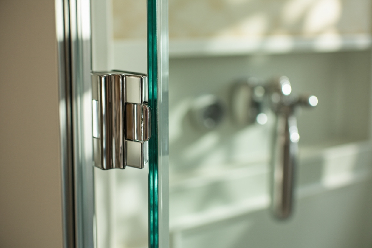 semi frameless shower doors installation in Boston