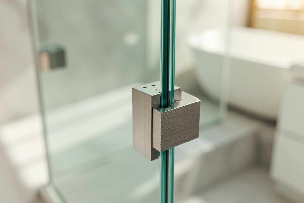 semi frameless shower doors installation in Boston