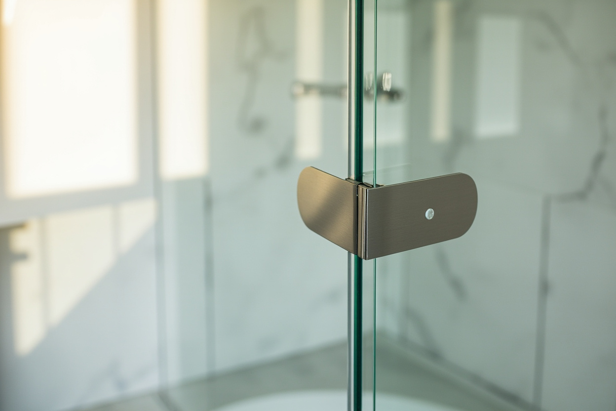 semi frameless shower doors installation in Boston