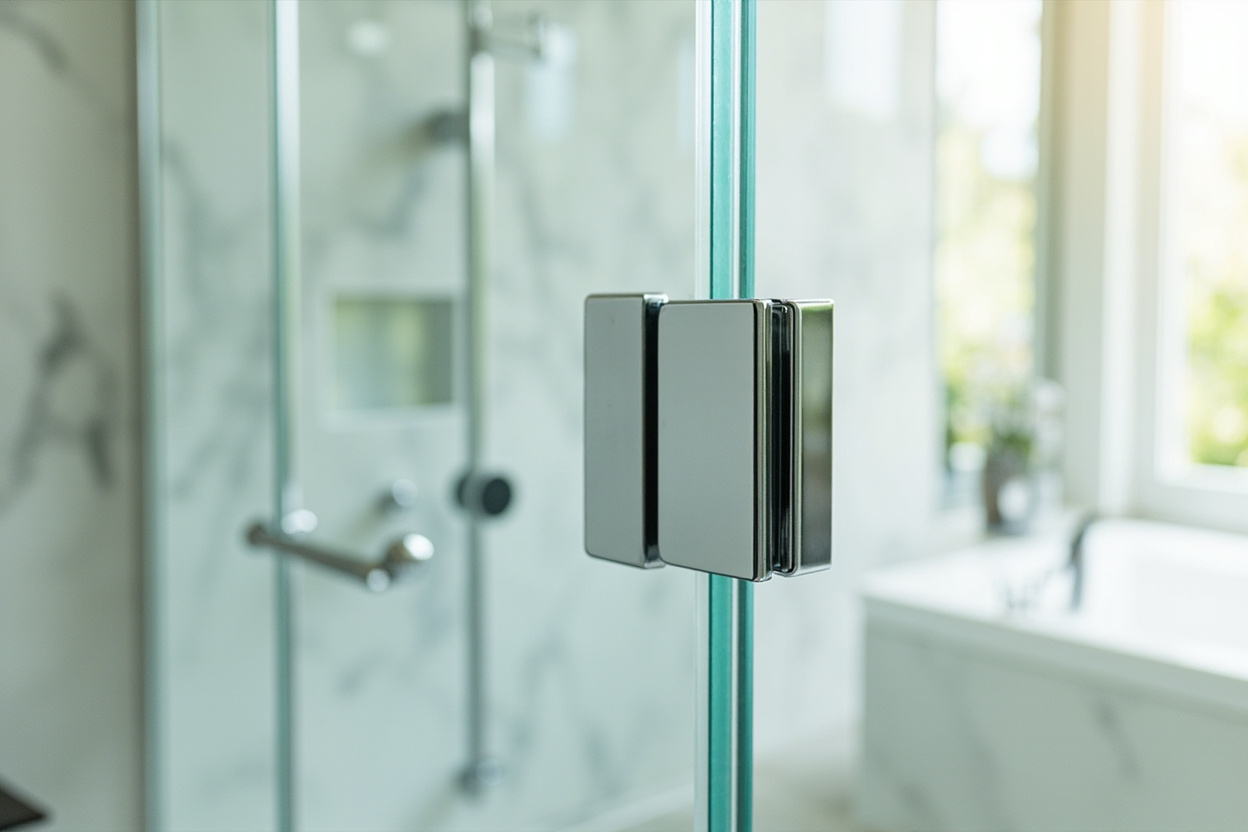 hinged shower doors installation in Boston