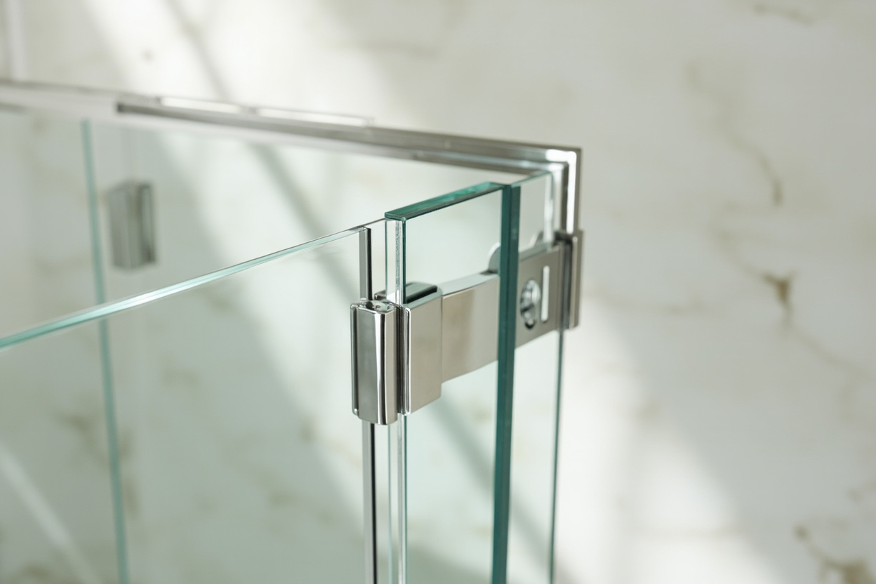 hinged shower doors installation in Boston