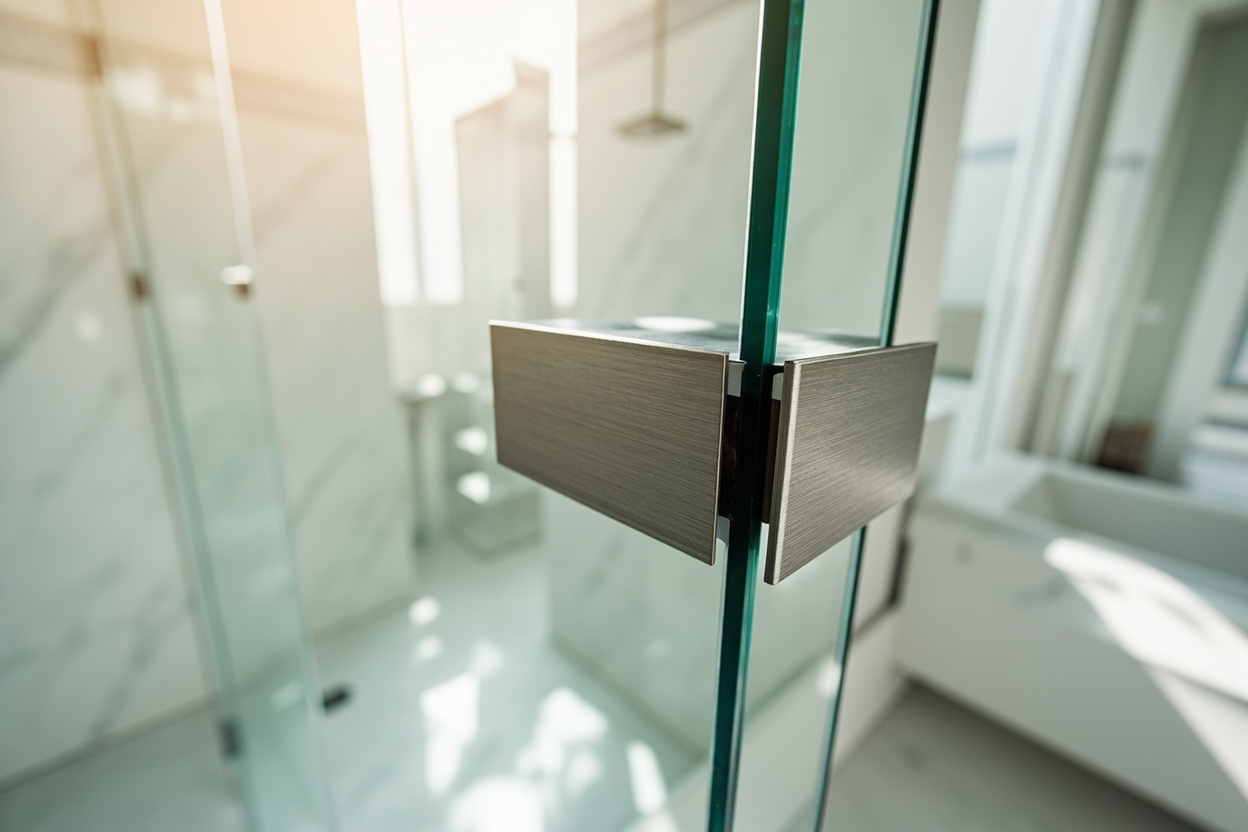 semi frameless shower doors installation in Boston